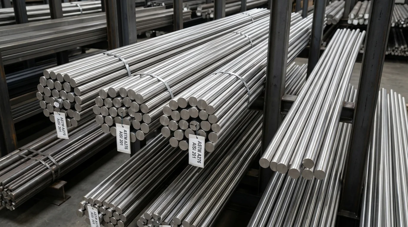 ASTM A276 AISI 201 Stainless Steel Round Bar manufacturer stockist and supplier in India - Steel House India