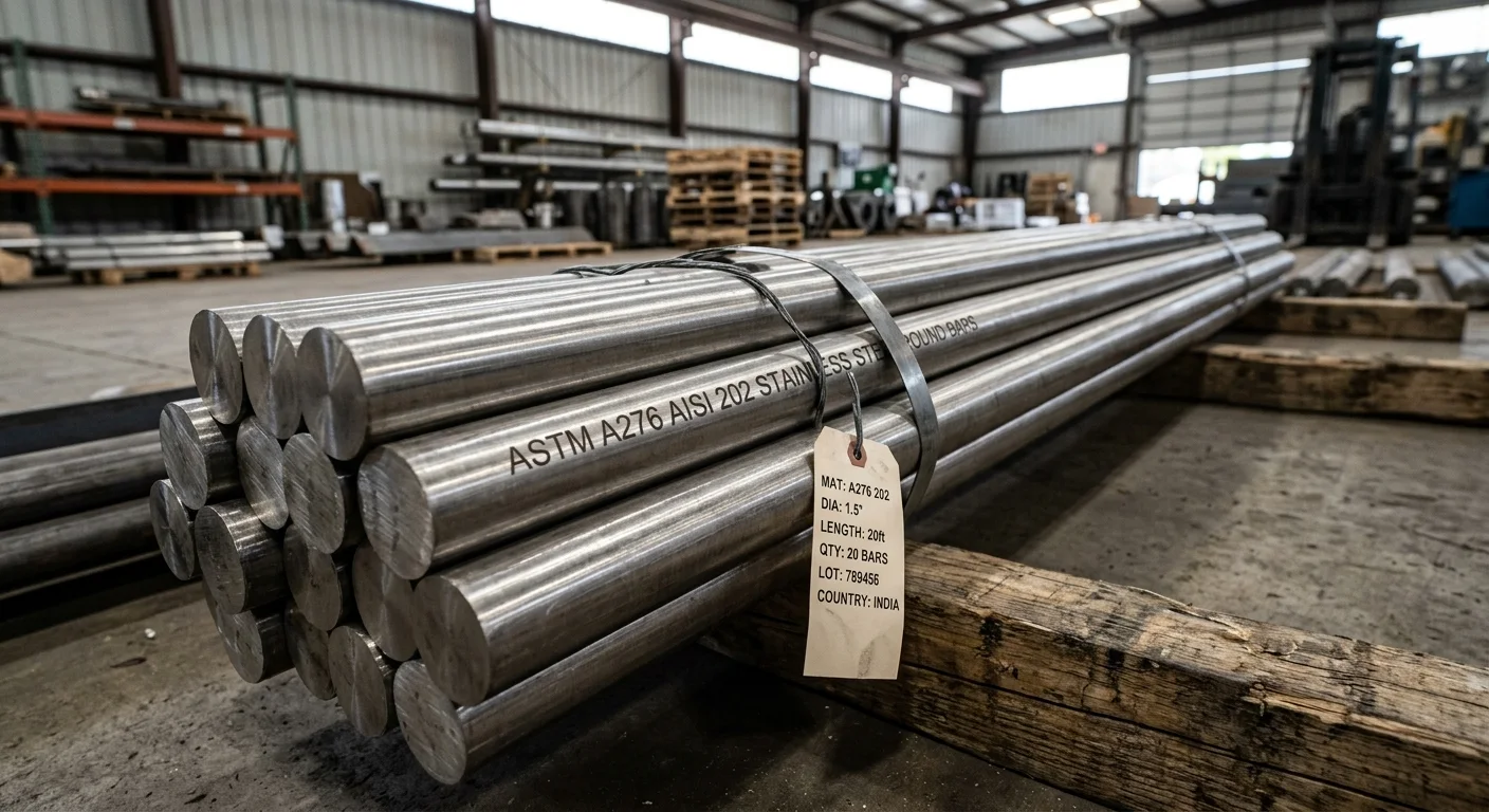 ASTM A276 AISI 202 Stainless Steel Round Bar manufacturer stockist and supplier in India - Steel House India