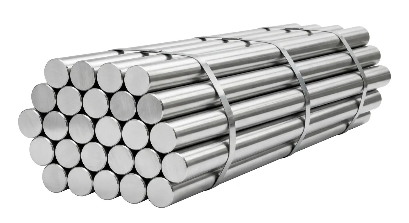 A vast warehouse inventory of ready-to-ship ASTM A276 and A479 Stainless Steel 304H round bars at The Steel House India facility.
